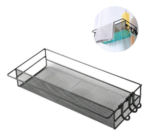 Estante Organizador Adhesivo Cocina Bacha + Toallero Ganchos 0