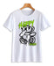 Animefan_ar Happy Bears Printed White T-Shirt 0