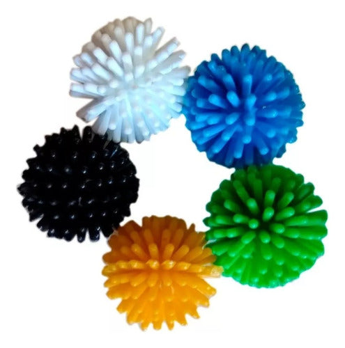 Mercadoflash Set of 5 Balls for Pets - Spiky Pompon Toys 1