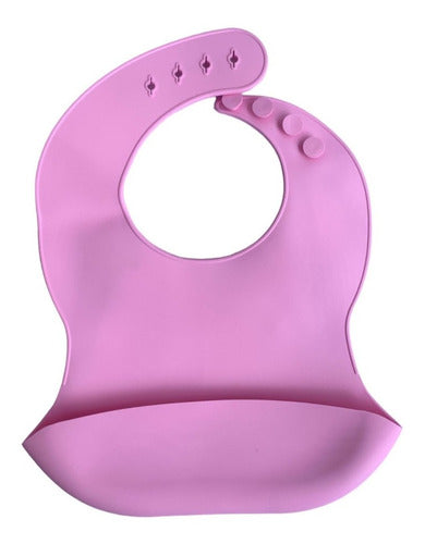 Adjustable Silicone Baby Bib with Pocket Container Pack of 5 7