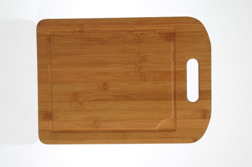 Tabla Bandeja Para Cortar En Madera Bambu 38 X 28 Cm 2