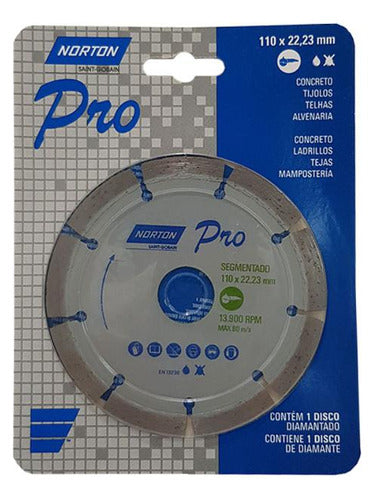 Norton Pro Segmented Diamond Disc 110x22.23mm G P 0