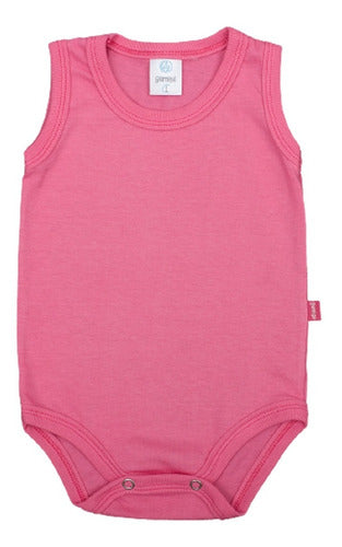 Pack of 6 Wholesale Baby Cotton Plain Sleeveless Body by Gamisé 5-7 0