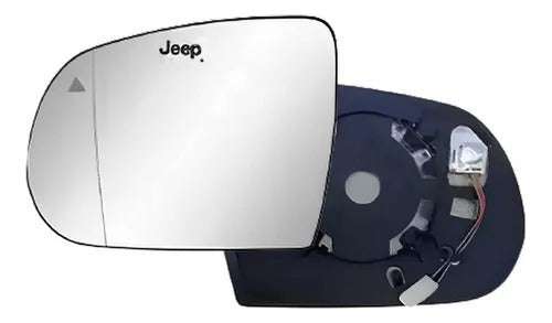 Lente Espelho Retrovisor Jeep Compass Com Sensor Esquerdo 0