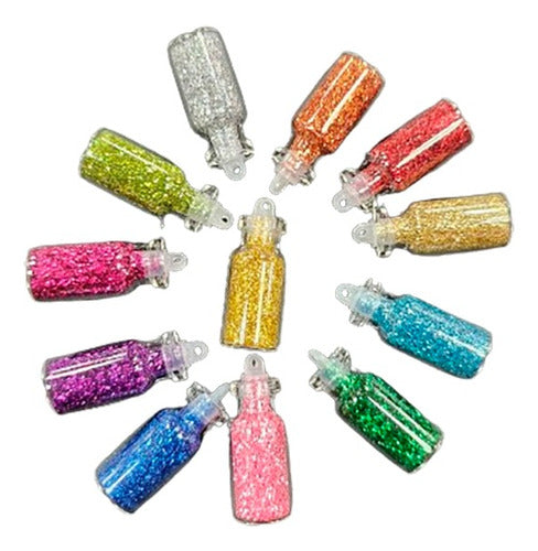 Set 12 Mini Pigmentos Glitter Purpurina Para Resina Uñas 2