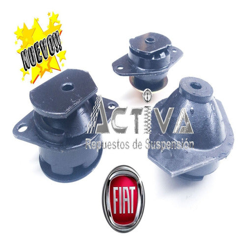 Indarg Kit Soporte Pata Motor y Caja Fiat Duna Uno Motor Tipo 1.6 0