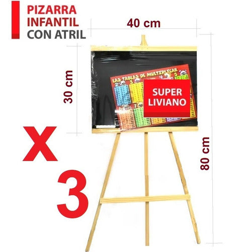 Genérica 3 Kids Chalkboard with Wooden Easel - Advertising Art 1