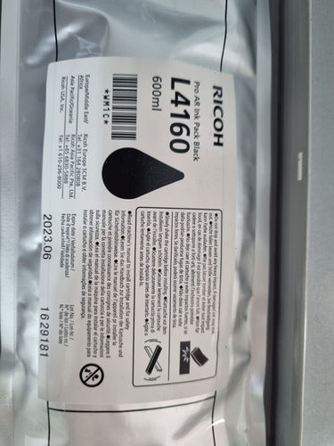 Tinta Ricoh Plotter Ricoh Pro L4160 Cian Original Usada372ml 0