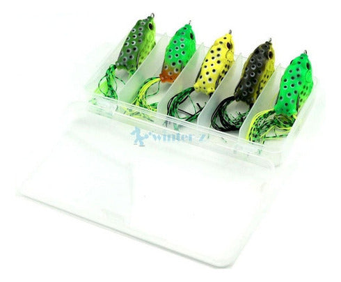 5 X 5.5cm 8g Rana Topwater Suave Pesca Señuelo Crankbait Gan 7