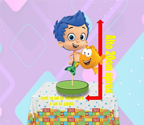 Toquitos Artesanías Centro De Mesa Bubble Guppies Decoraciónes 1