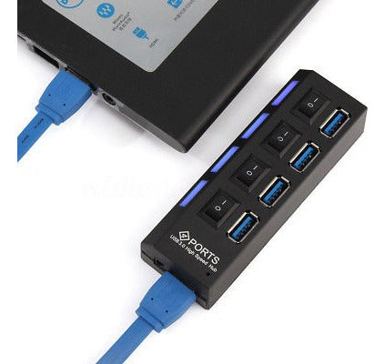 U.s. 4 Puertos Usb 3.0 Hub/switches + Cable Del Adaptador De 4