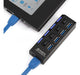 U.s. 4 Puertos Usb 3.0 Hub/switches + Cable Del Adaptador De 4