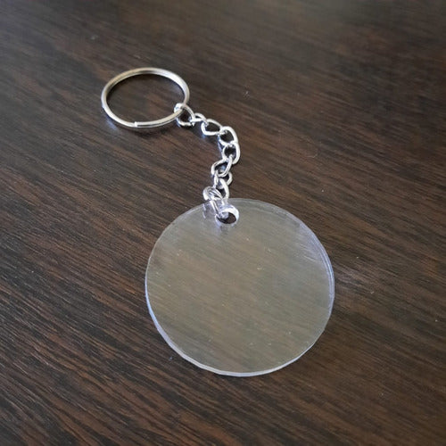 Acrylic Circle Design Keychain 3mm Souvenirs Pack of 5 0