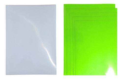 100 A4 Polypropylene Binding Covers Spiral Bound (50 Transparent 50 Light Green) 0