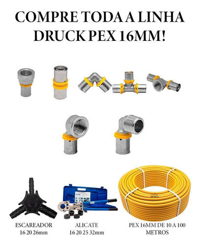 Tee Pex Multicamadas 16x1/2x16mm Gás Druck 2