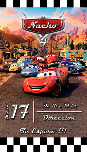 Invitación Digital Tarjeta Cars Rayo Mcqueen Para Whatsapp 0