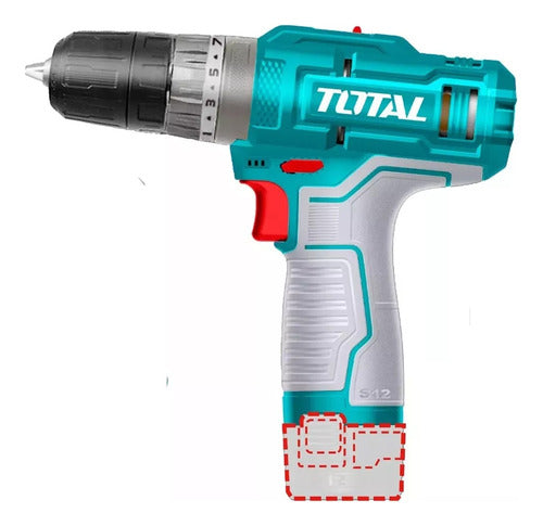 Total 12V Wireless Drill 1500RPM (Case & 2 Batteries) 4