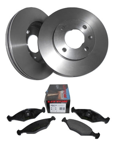 Litton Disc & Brake Pad Kit for VW Gol Power 2010 and Beyond 0