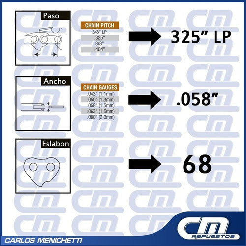 Trilink / Toyama Chainsaw Chain for Stihl MS250 1