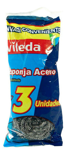 Vileda Kit X3 Esponja Acero Resistente X3 Limpieza Profunda 1