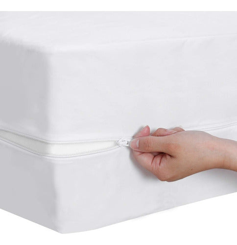 Waterproof PVC Mattress Protector Full Cover with Zipper 1 1/2 P 0