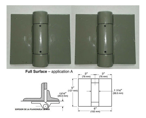 Best-Stanley Par De Bisagras Bb852 152x127x10mm P/900 Kgs Herrero 4
