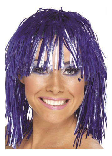 Party Metallic Wig - Multiple Colors Carioca Cotillon Carnival 0