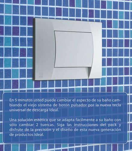 Ideal Tapa Deposito Tecla Suma Ideal 84020 Universal Gris Aluminio 4