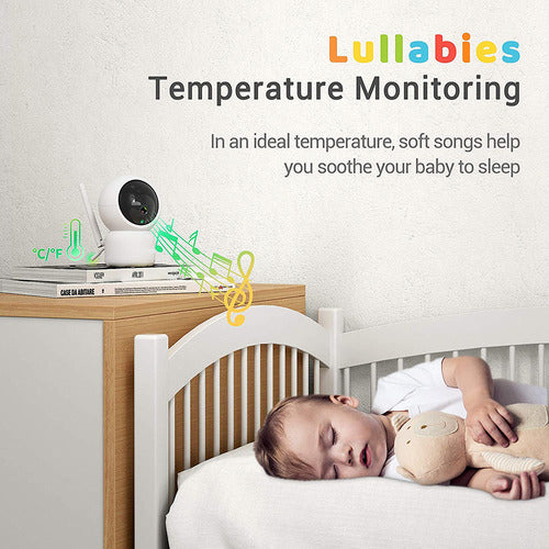 Babá Eletrônica Hellobaby Tela 5 Pol Câmera Sem Fio 2.4ghz 4