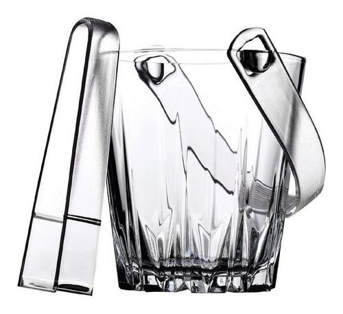 Glass Ice Bucket with PVC Clip 0
