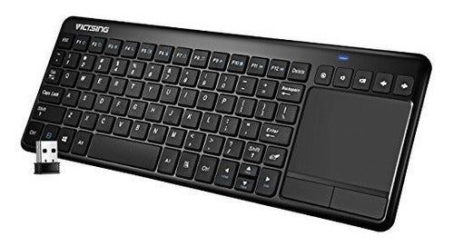 Victsing Teclado Ultradelgado Mini Touchpad Inalámbrico, Tec 0