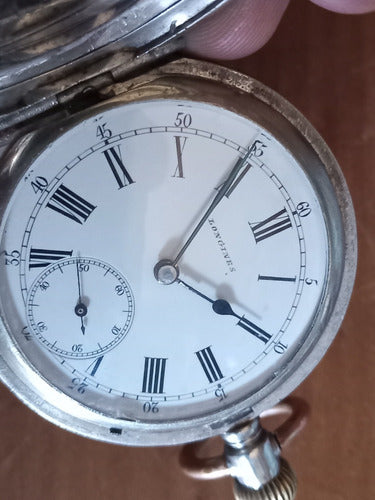 Reloj Antiguo Longines De Bolsillo, Plata Y Oro . Leer Todo 0