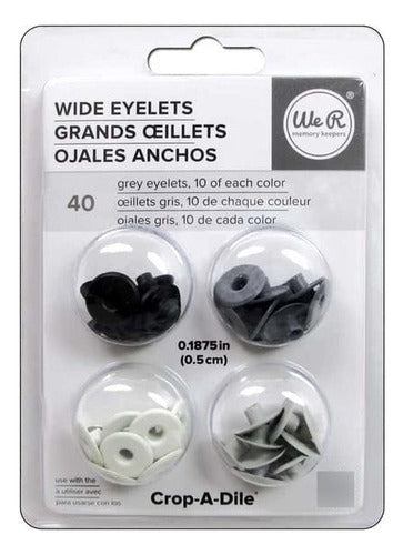 We R Memory Keepers Ojalillos / Eyelets Wide Grises 1