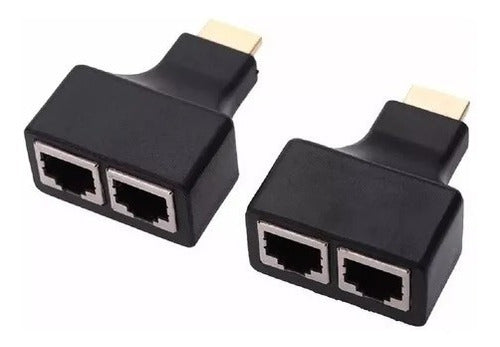 HDMI Signal Adapter via UTP Cable Up to 30 Meters Cat 5 6 0