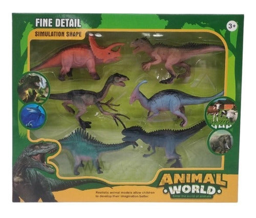 Dinosaurs Set of 6 Dinosaur Figures in Box 0