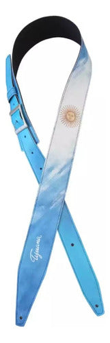 Tijuana Guitar or Bass Strap - Argentinian Flag Design 0