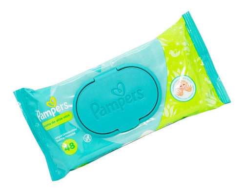 Pampers Kit X6 Toallitas Húmedas Aroma Aloe Vera Bebes 2