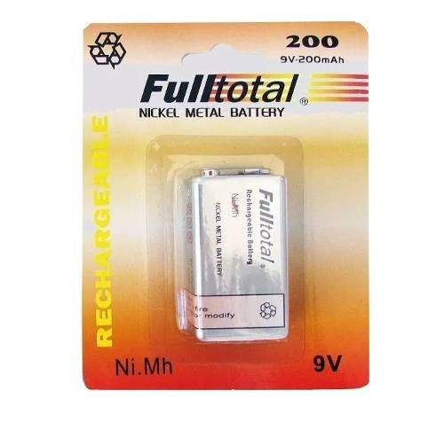 Fulltotal 9V Rechargeable Battery 200mAh 3