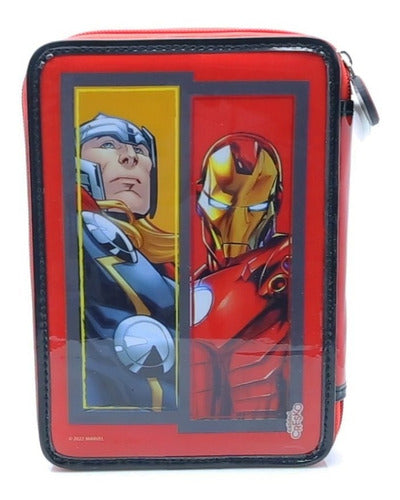 Marvel Avengers 2-Level PVC Pencil Case with Free Supplies 3