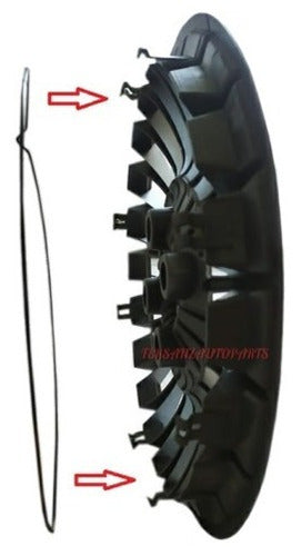 Retov Sports Wheel Cup Simulating Tire Alloy 14 Inch Applicable to Suzuki Fun 3