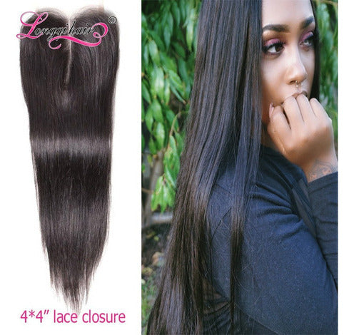 LongQi 100% Brazilian Virgin Human Hair Closure Extensions 2