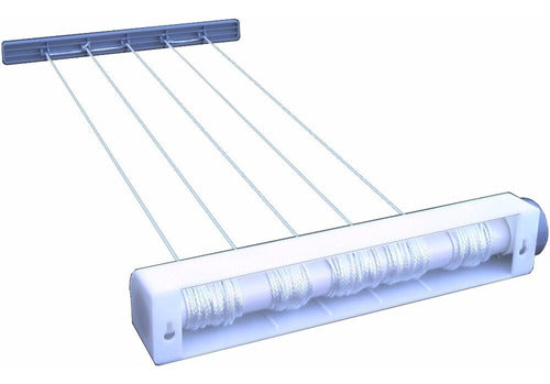 Retractable Extensible Clothesline Wall Mounted 0