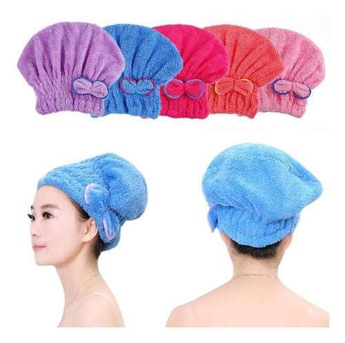 Gorro De Microfibra Toalla Cabeza Baño Absorbente Ducha 2