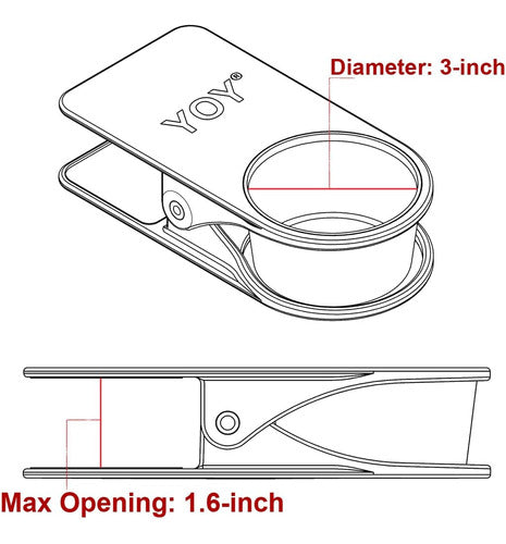 YOY Desk Side Clip Drink Holder for Home Office 4