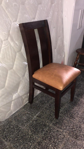 PettyMuebles Silla De Comedor Tapizada- Madera Maciza- Mod. Panameña 1