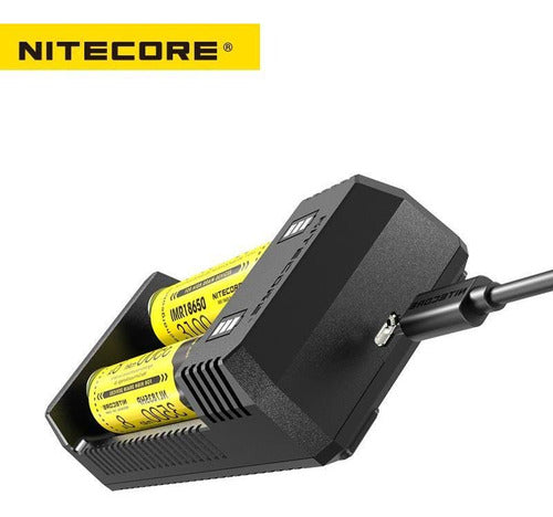 Cargador De Baterias Nitecore 2 Slot De Carga Ui2+2 Baterias 3