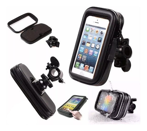 Partida Suporte Celular Gps Moto Case Impermeável Até 5.2 0