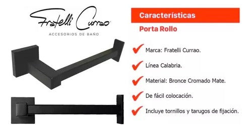 Currao Calabria Toilet Paper Holder Matte Bronze Sanitary Black 1