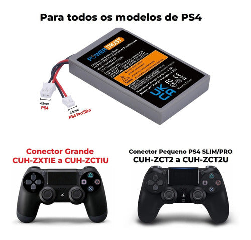 Bateria Para Controle Ps4 Fat Slim Pro  Dualshock 4 1