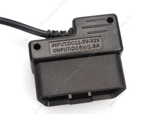 Mini 0805/0806 Dash Cam Duro-Cable OBD II USB Charger Adapter 1